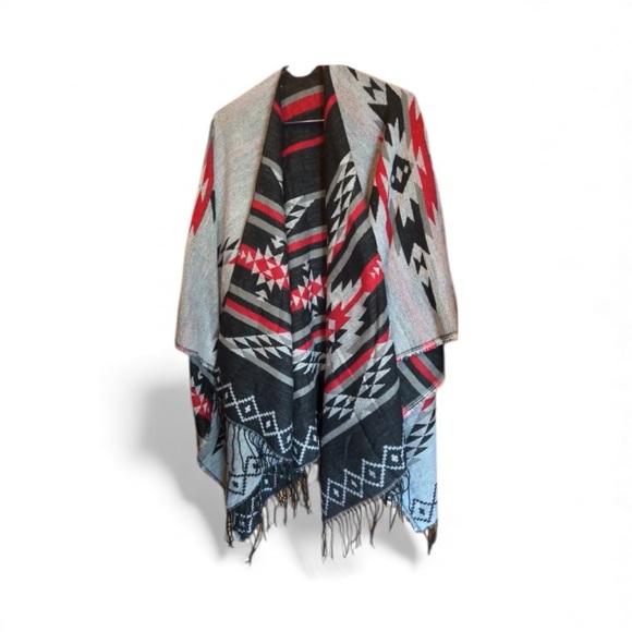 Reversible Shawl/Native Themed/Aspen|Cabin|Ranch|Country|Western|Dutton Ranch| - Picture 3 of 5